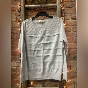 LOFT Soft Gray Knit Sweater